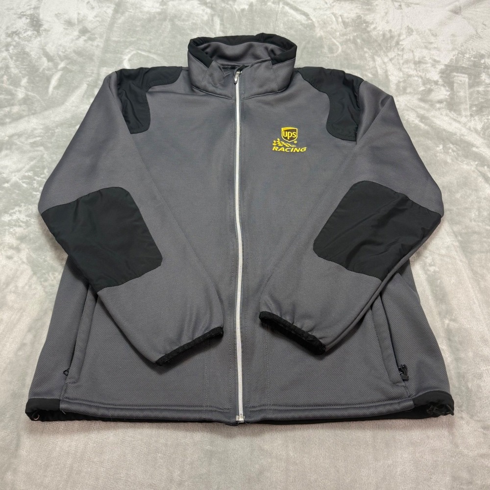 OGIO UPS Racing Jacket Mens XL Full Zip Fleece Lined Gray Black - Picture 3 of 8